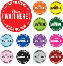 Load image into Gallery viewer, Wait Here Circular Floor Decal - Impress Prints