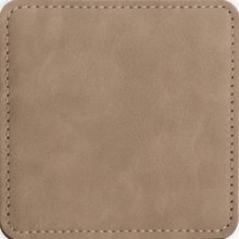 Load image into Gallery viewer, Circular Monogram Faux Leather Coaster- Set of 6