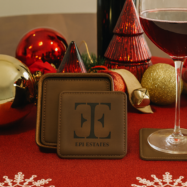 Faux Leather Coaster – Custom Photo/Logo Upload- Set of 6