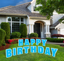 Load image into Gallery viewer, Happy Birthday Single Letters Lawn Signs