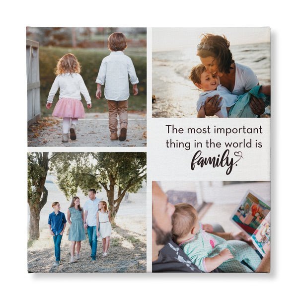 Family Collage 12 inch Square Canvas - Impress Prints