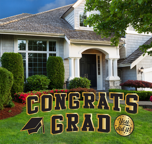 Congrats Grad Letters Lawn Signs - Impress Prints