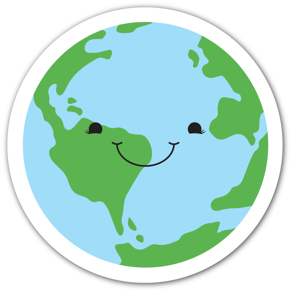 Cute Earth Sticker
