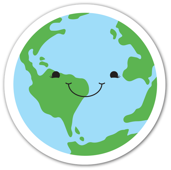 Cute Earth Sticker