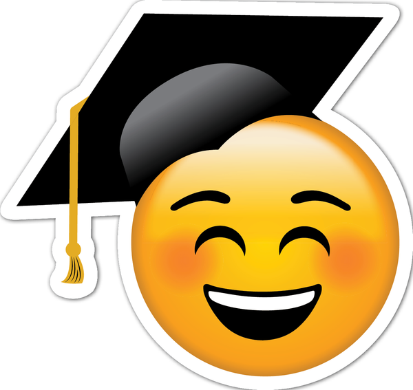 Graduation Emoji Lawn Sign - Impress Prints