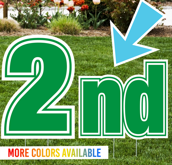 Lawn Sign Number Ordinals - Impress Prints