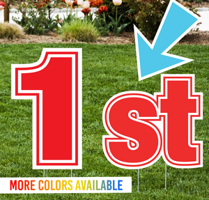 Lawn Sign Number Ordinals - Impress Prints