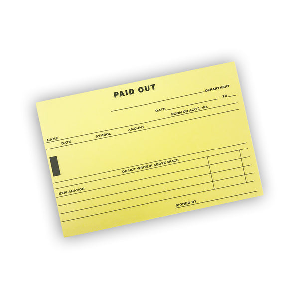Paid Out Voucher Pad- Pack of 10 - Impress Prints