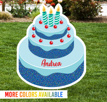 Load image into Gallery viewer, Birthday Cake Lawn Sign - Impress Prints