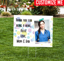 Load image into Gallery viewer, Custom Photo &amp; Message Lawn Sign - Impress Prints