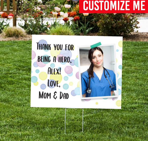 Custom Photo & Message Lawn Sign - Impress Prints