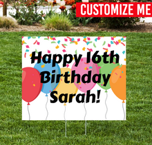 Load image into Gallery viewer, Custom Message Birthday Sign - Impress Prints