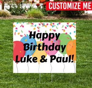 Custom Message Birthday Sign - Impress Prints