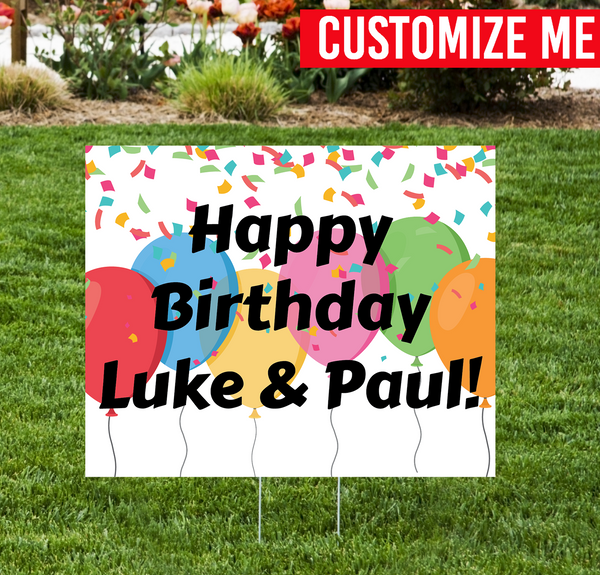 Custom Message Birthday Sign - Impress Prints