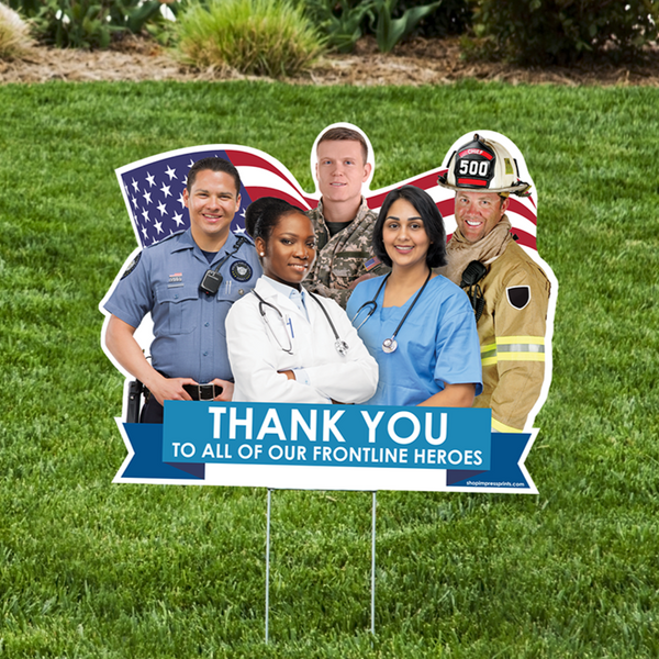 Frontline Heroes (Military) Lawn Sign - Impress Prints