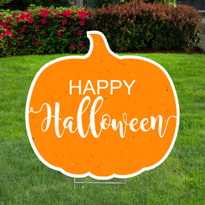 Pumpkin Halloween Lawn Sign