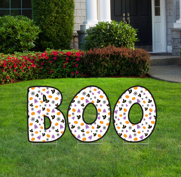 BOO Halloween Lawn Letters