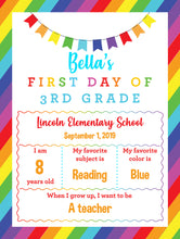 Load image into Gallery viewer, Rainbow Back to School Sign - Impress Prints