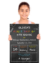 Load image into Gallery viewer, Chalkboard Print Back to School Sign - Impress Prints