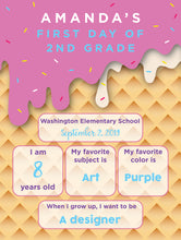 Load image into Gallery viewer, Ice Cream Cone Back to School Sign - Impress Prints