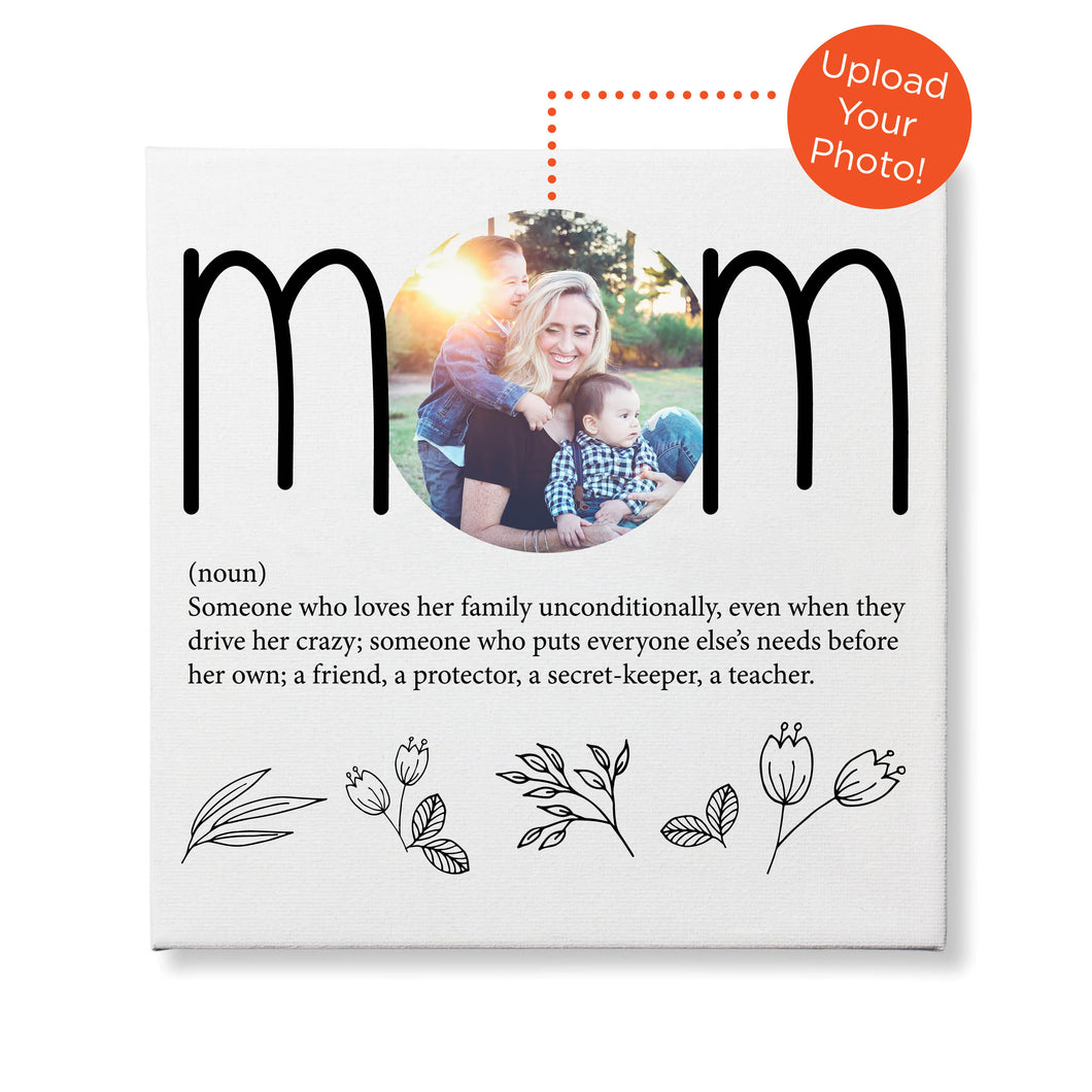 Mom Definition 12 inch Square Canvas - Impress Prints