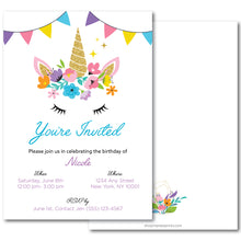 Load image into Gallery viewer, Unicorn Invitation - Impress Prints