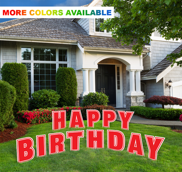 Happy Birthday Single Letters Lawn Signs