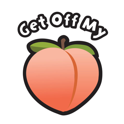 Get Off My Peach Emoji Decal– Impress Prints