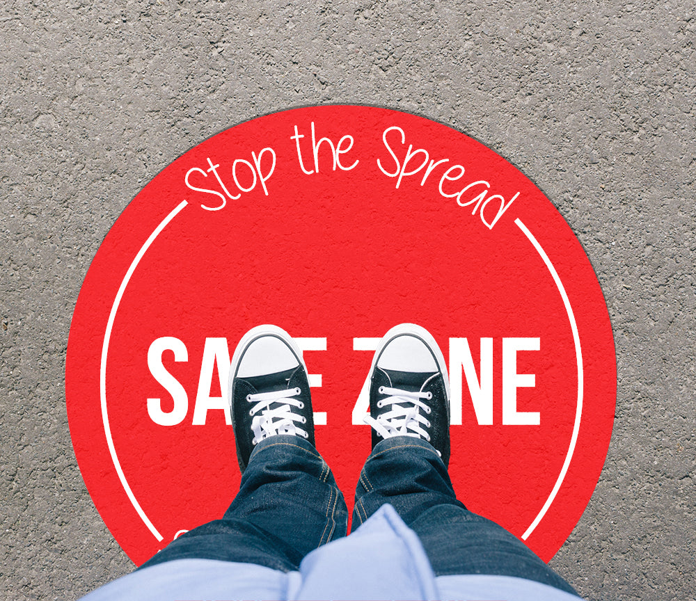 Safe Zone Sticker Safe Zone Circular Floor Decal– Impress Prints
