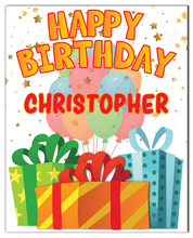 Load image into Gallery viewer, Happy Birthday Gift Lawn Sign - Impress Prints