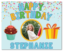 Load image into Gallery viewer, Birthday Lawn Sign with Photo - Impress Prints