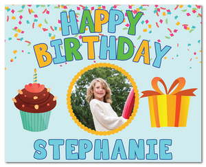 Birthday Lawn Sign with Photo - Impress Prints