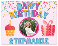 Load image into Gallery viewer, Birthday Lawn Sign with Photo - Impress Prints