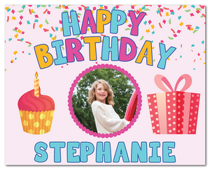 Birthday Lawn Sign with Photo - Impress Prints