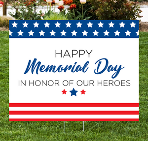 Memorial Day Lawn Sign - Impress Prints