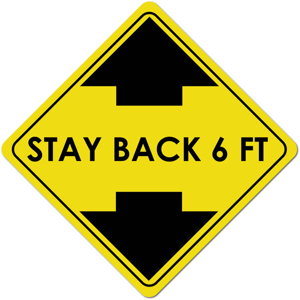 Caution Stay Back 6 Ft Decal - Impress Prints