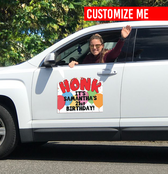 Honk Birthday Car Magnet - Impress Prints
