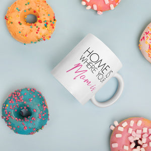 Home is where your Mom is White Glossy Mug - Impress Prints