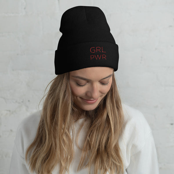 GRL PWR Cuffed Beanie - Impress Prints